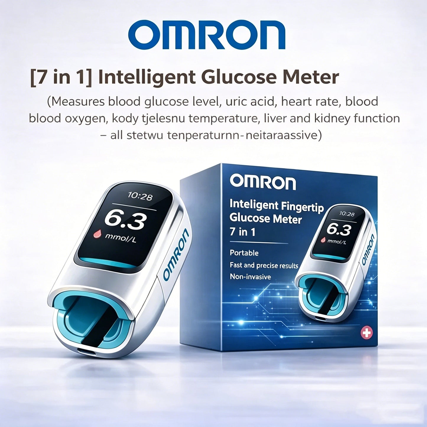 🔥 Say goodbye to needle sticks and pain! | Omron™ Non-Invasive Blood Glucose Meter — Track your blood sugar easily and accurately anytime, anywhere 🔥