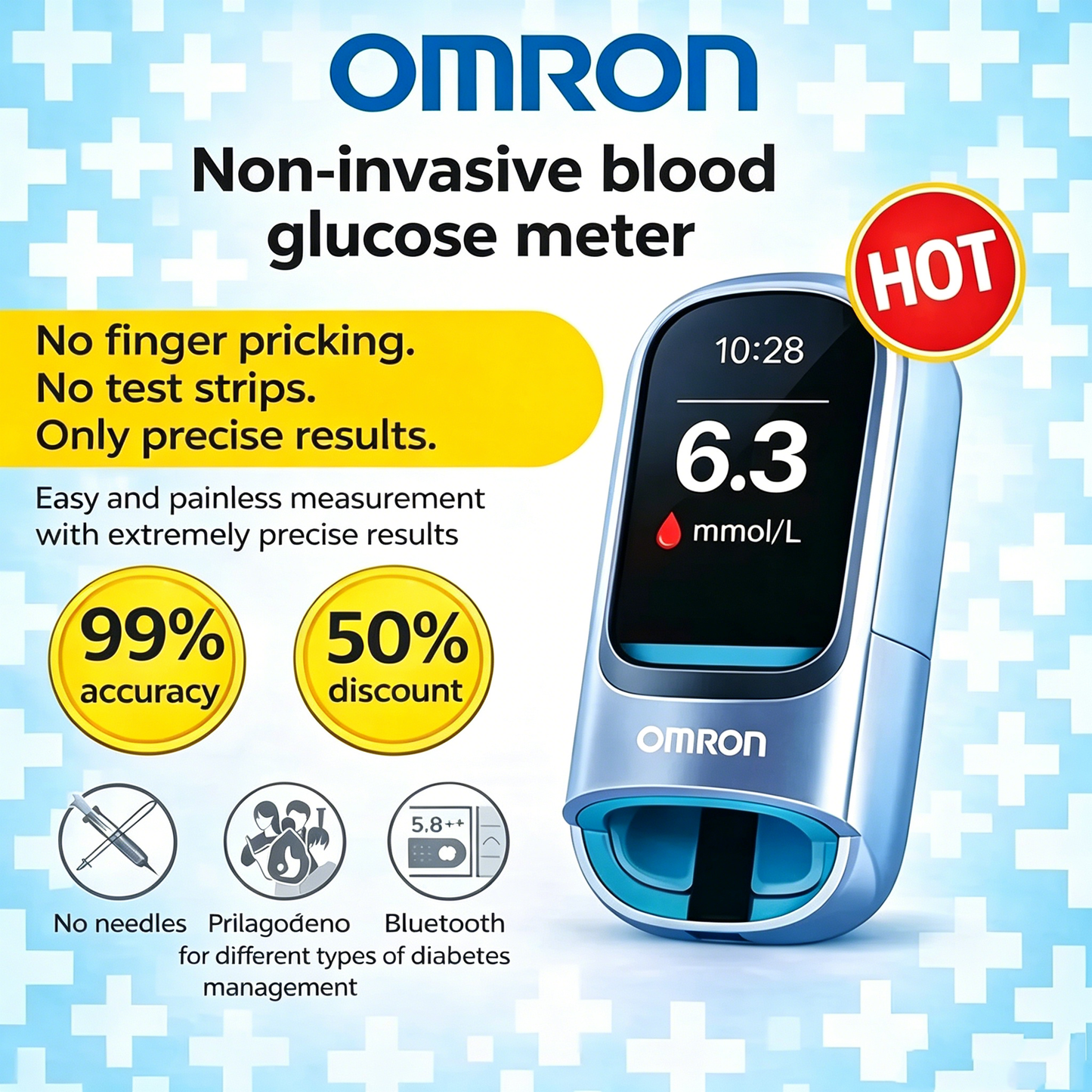 🔥  Omron™ Non-Invasive Blood Glucose Meter🔥